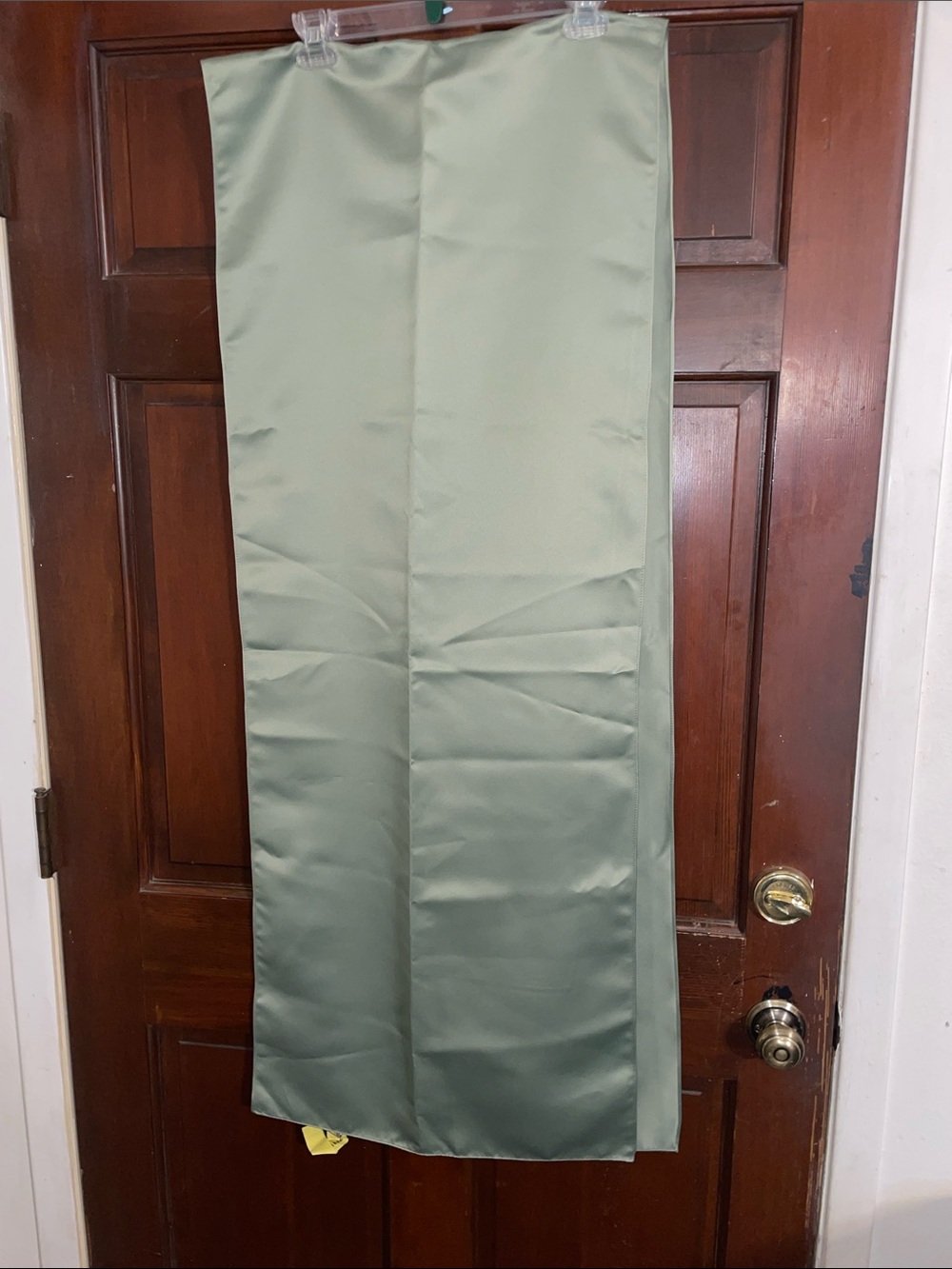 Elegant Sage Green Mother of the Bride/ Groom Wedding Dress with Beaded Trim - Picture 7 of 9